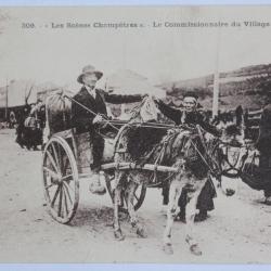 CPA Scènes Champêtres Le Commissionnaire du village Attelage Âne