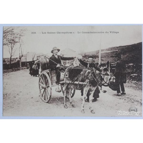 CPA Scnes Champtres Le Commissionnaire du village Attelage ne