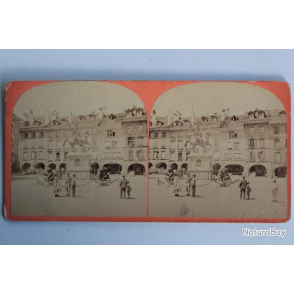 Photographie Vue stro Statue de d'Erlach Berne Suisse