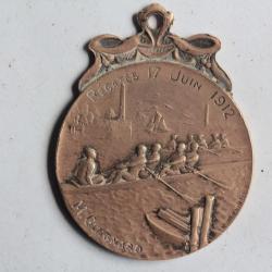 Médaille Régates 17 Juin 1912 Championnats d'Europe d'aviron Suisse