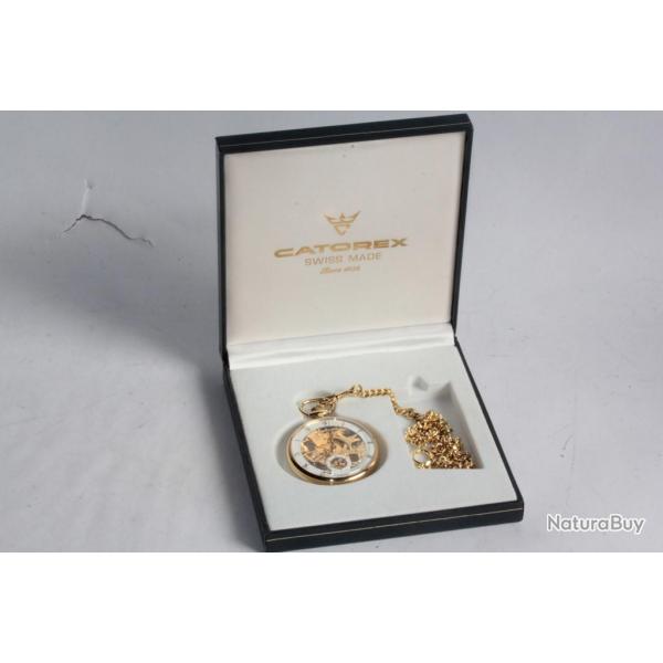 Montre de poche mcanique Catorex squelette Swisscom