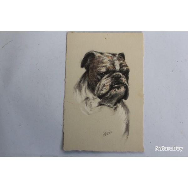 CPA illustre Gauli Chien English Bulldog Bouledogue