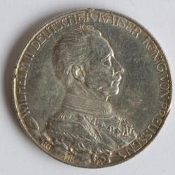 Monnaie argent 2 Mark Wilhelm II 1913 A Allemagne