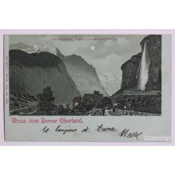 CPA Suisse Gruss vom Berner Oberland Staubbach & Lauterbrunnenthal