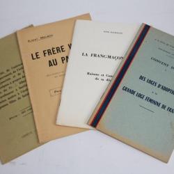 Brochures Franc-maçons dédicace Otto Bachmann