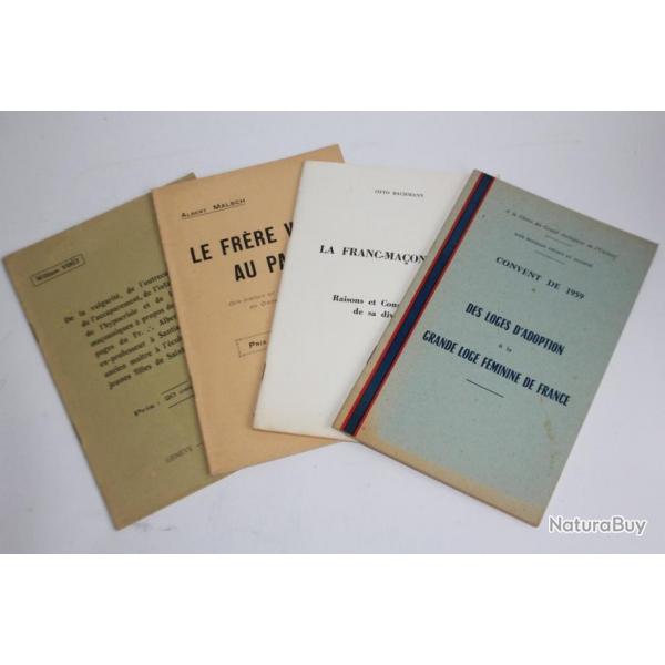 Brochures Franc-maons ddicace Otto Bachmann