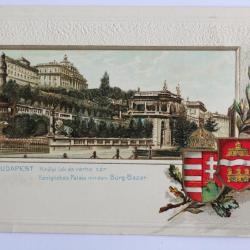 CPA gaufrée Hongrie Budapest Königliches Palais mit dem Burg-Bazar
