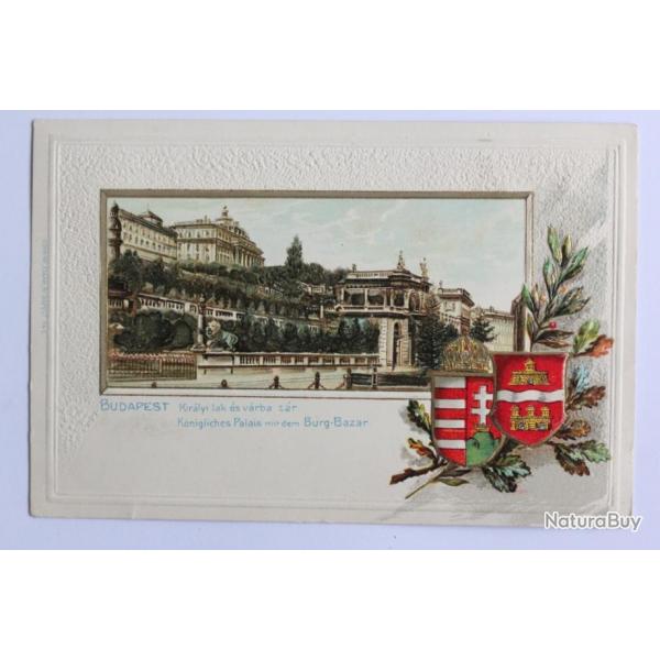 CPA gaufre Hongrie Budapest Knigliches Palais mit dem Burg-Bazar
