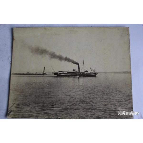 Ancienne photographie Bateau  vapeur l'Helvtie Lac Lman Suisse