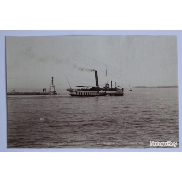Ancienne photographie Bateau  vapeur Le Simplon Lac Lman Suisse