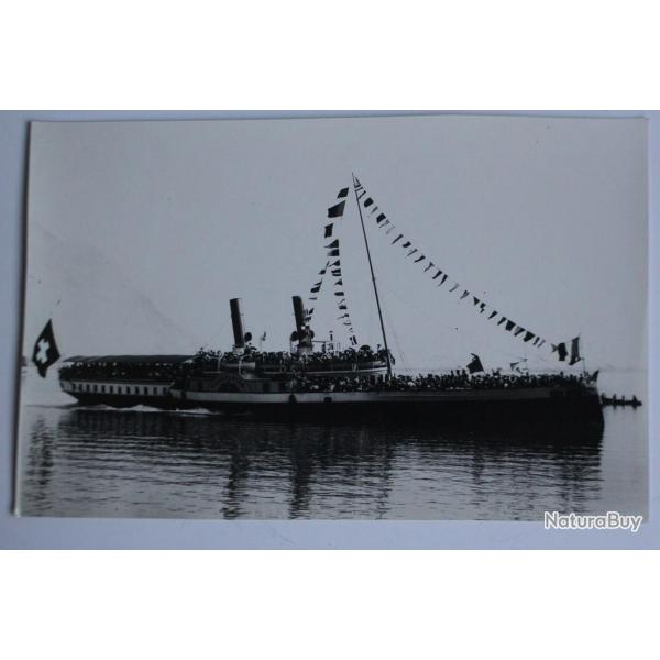 Photographie Bateau Winkelried Lac Lman Suisse 1962