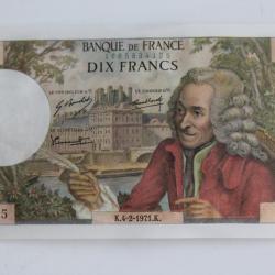 Billet 10 Francs Voltaire type 1963 04-02-1971 Neuf