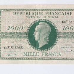 Billet 1000 Francs Marianne type 1945 chiffres maigres France