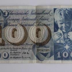 Billet 100 Francs Suisse 28-03-1963
