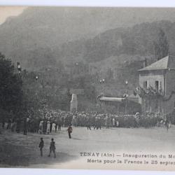 CPA Ain Tenay Inauguration du Monument aux Morts 1921