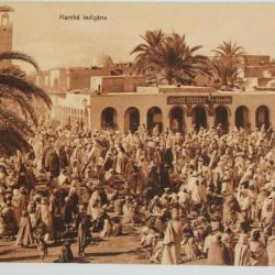 CPA Algérie Marché indigène Grande épicerie du Sahara