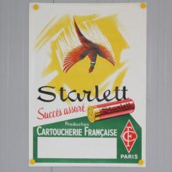 Affiche publicitaire lithographiée Cartoucherie Française Starlett