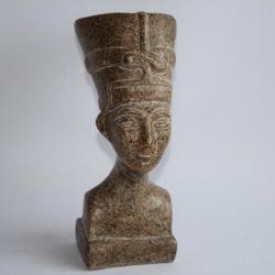 Sculpture Buste de Néfertiti pierre Égypte