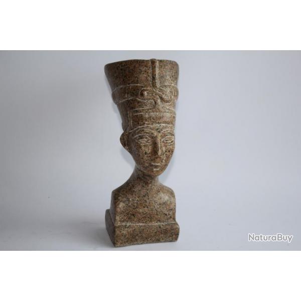 Sculpture Buste de Nfertiti pierre gypte