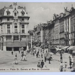 CPA Genève Place St Gervais et Rue de Coutance Suisse
