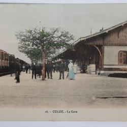 CPA Culoz La gare Chemin de fer Ain