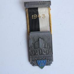 Médaille de tir Souvenir 1943 Petit calibre l'amicale La Roche Suisse