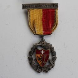 Médaille de tir argent Sous-Officiers Genève Suisse