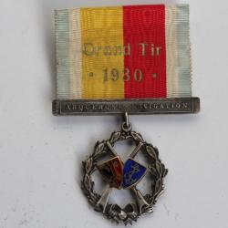 Médaille de tir argent Genève 1930 Arquebuse - Navigation Suisse