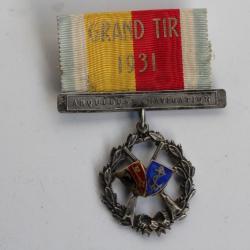 Médaille tir argent Genève Grand Tir 1931 Arquebuse - Navigation Suisse
