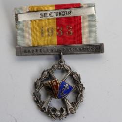 Médaille de tir argent Genève 1933 Arquebuse - Navigation Suisse