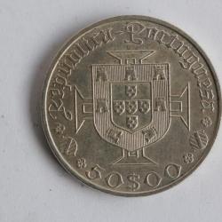 Monnaie argent 50 Escudos Portugal 1969 Vasco da Gama