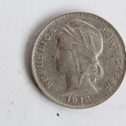 Monnaie argent 50 centavos 1913 Portugal SUP
