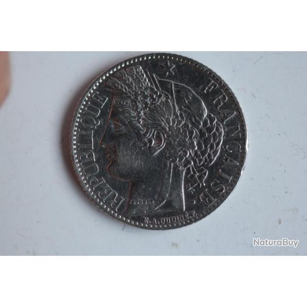 Monnaie argent 1 Franc Crs 1895 A