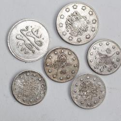 6 monnaies argent anciennes Arabe