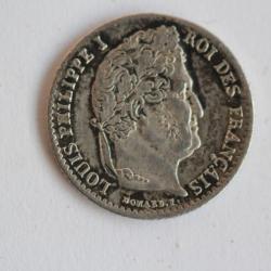 Monnaie argent 1/4 de Franc Louis Philippe 1833 A TTB