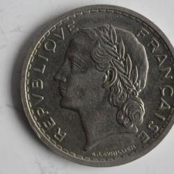 Monnaie 5 Francs Lavrillier 1938