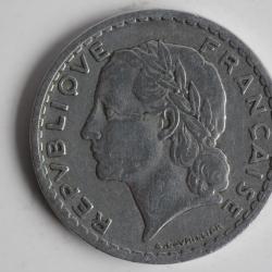 Monnaie 5 Francs Lavrillier 1952