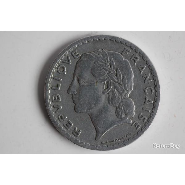 Monnaie 5 Francs Lavrillier 1952