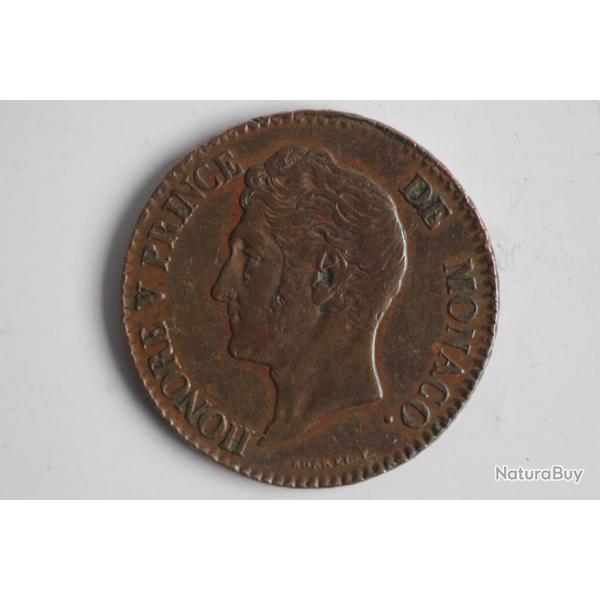 Monnaie 5 Centimes 1837 Honor V Prince de Monaco