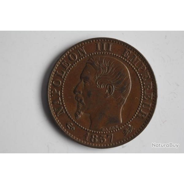 Monnaie 5 Centimes Napolon III 1857 D SUP