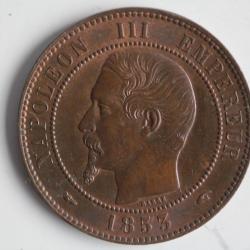 Monnaie Dix Centimes Napoléon III 1853 A