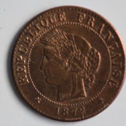 Monnaie 1 Centime Cérès 1872 K
