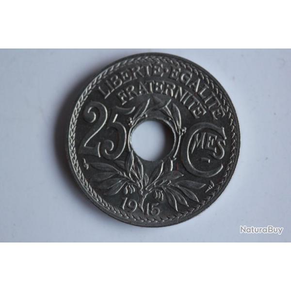 Monnaie 25 Centimes Lindauer Cmes soulign 1915