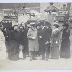 Carte photo S.M. König Ludwig III im garten des Amer Allemagne 1914