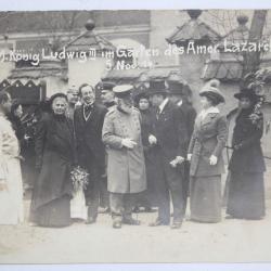 Carte photo S.M. König Ludwig III im garten des Amer Allemagne 1914