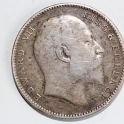 Monnaie 1 roupie Edward VII 1906 Inde britannique