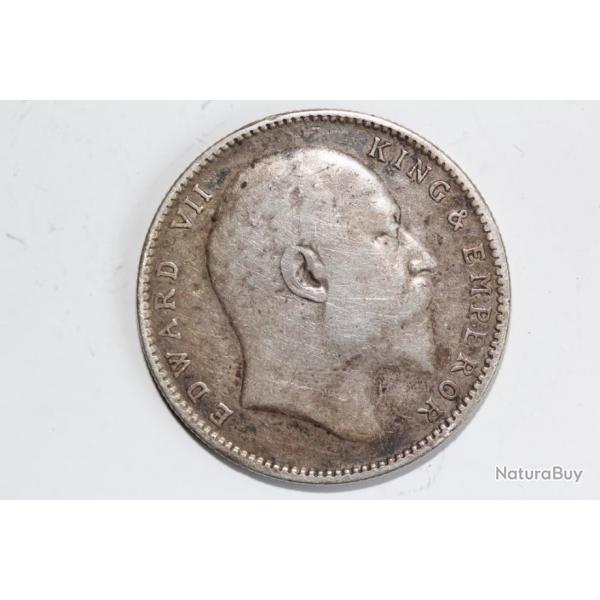 Monnaie 1 roupie Edward VII 1906 Inde britannique