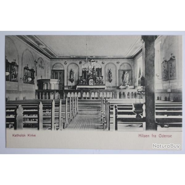 CPA Katholsk Kirke Hilsen fra Odense Danemark glise catholique