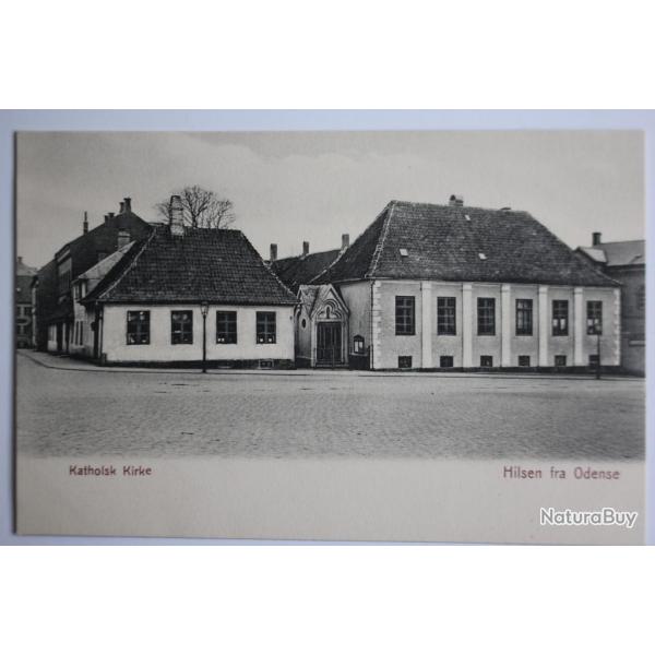 CPA Katholsk Kirke Hilsen fra Odense Danemark glise catholique