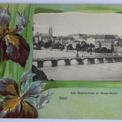 CPA Basel Alte Rheinbrücke m. Gross-Basel Suisse